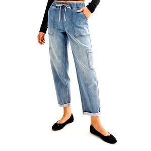SO Light Blue Boyfriend Jeans Cropped High Rise